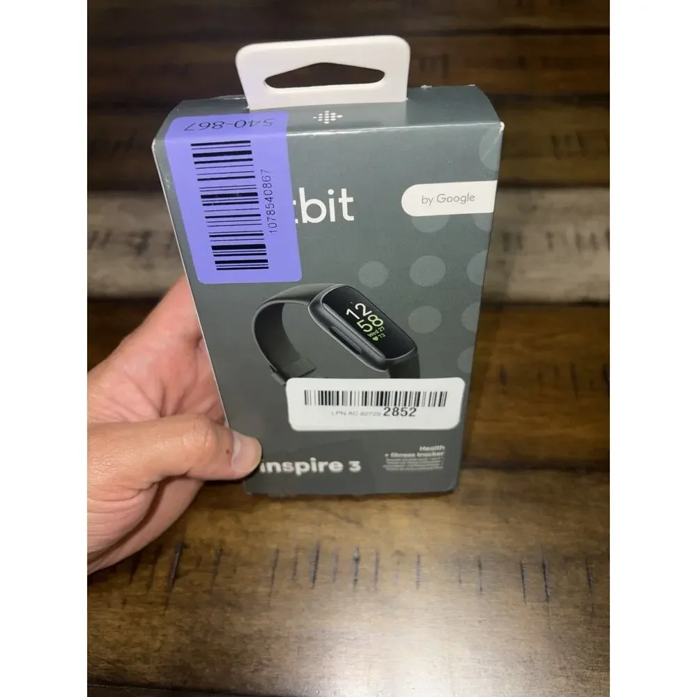 Fitbit Inspire 3 Health + Fitness Tracker Black Case & Midnight Zen Band